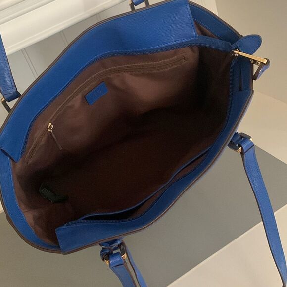 Ralph Lauren Blue Leather Purse - Picture 4 of 11